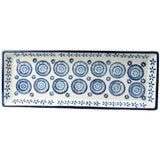 Sumatra Blue and White Floral Ceramic Serving Plate 34.5cm - Home Deco London