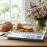Sumatra Blue and White Floral Ceramic Serving Plate 34.5cm - Home Deco London