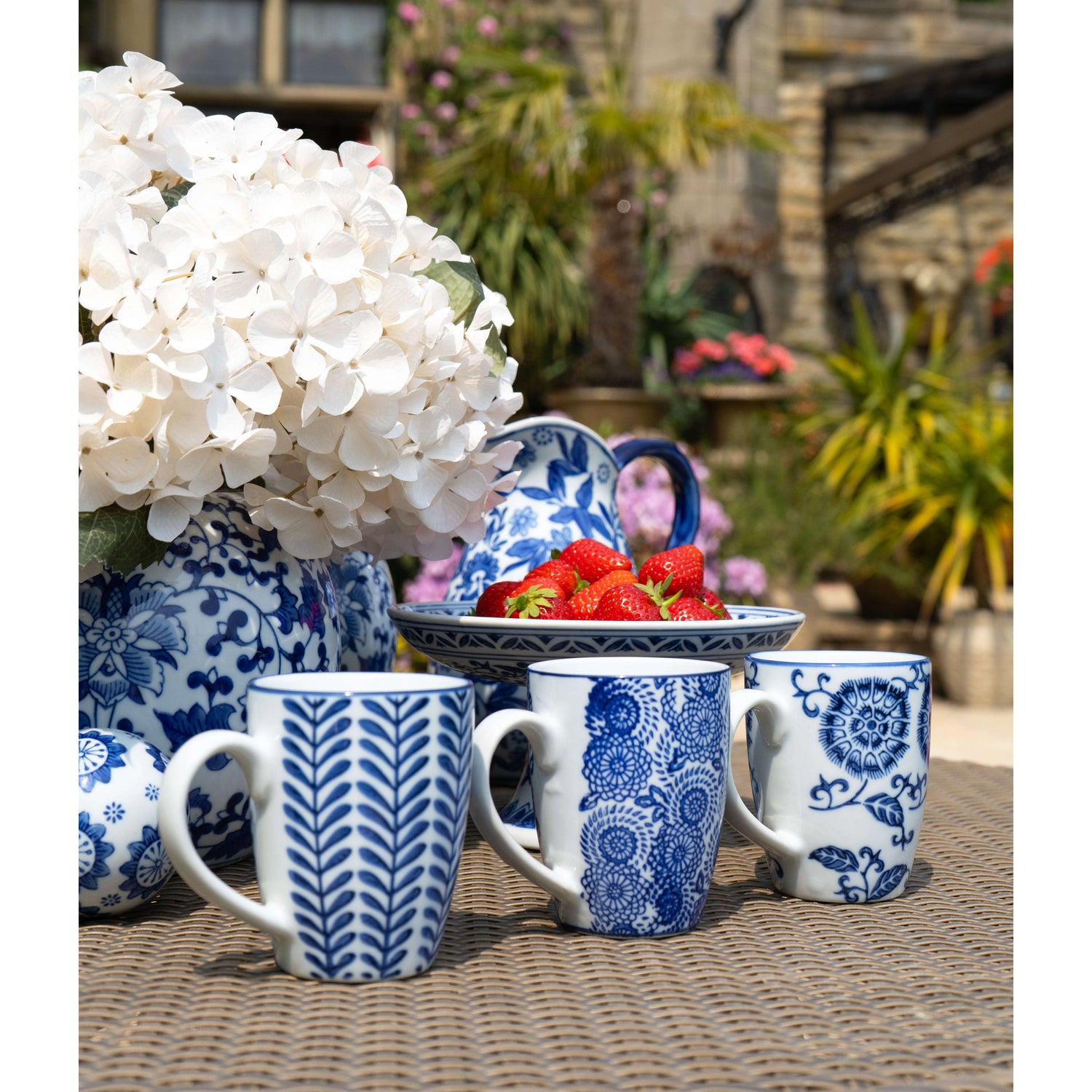 Sumatra Blue and White Ginger Jar 7" - Home Deco London