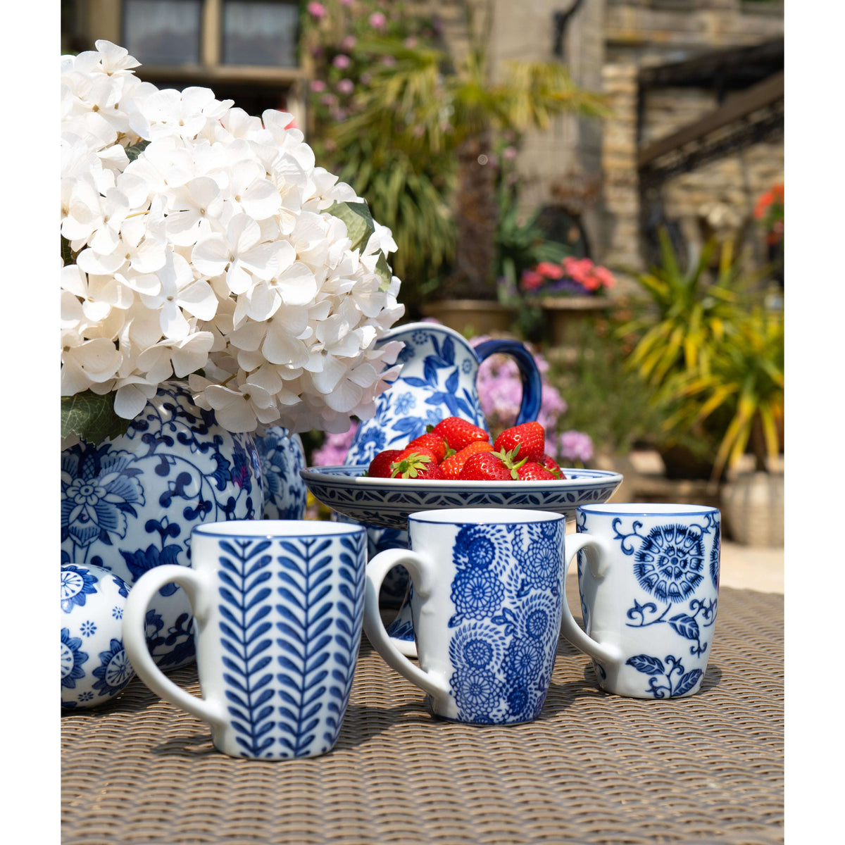 Sumatra Blue and White Ginger Jar 7" - Home Deco London