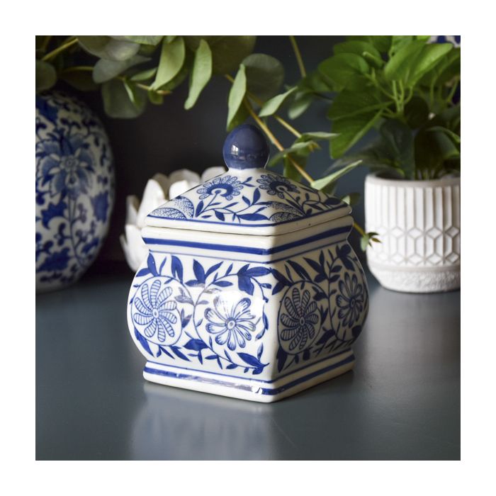 Sumatra Blue and White Ginger Jar 7" - Home Deco London