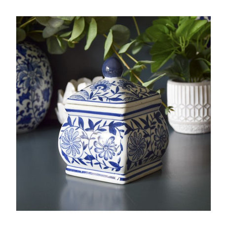 Sumatra Blue and White Ginger Jar 7" - Home Deco London