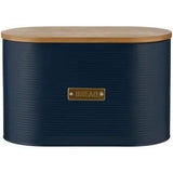 Stylish Typhoon Otto Kitchen Storage Canister Set bread bin in black metal with bamboo lid, perfect for keeping bread fresh in your kitchen.