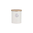Typhoon Living Coffee Canister Cream 1 Litre, a stylish coffee storage canister with a bamboo lid, perfect for keeping your coffee fresh.