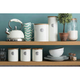 An inviting Typhoon Living Cream Cookie Storage against a kitchen backdrop, perfect for storing cookies stylishly.