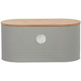 Typhoon Living Grey Bread Bin with Bamboo Lid - Stylish Storage for Fresh Bread - Home Deco London