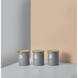 The elegant Typhoon Living Grey Coffee Storage, suitable for any classic kitchen decor.