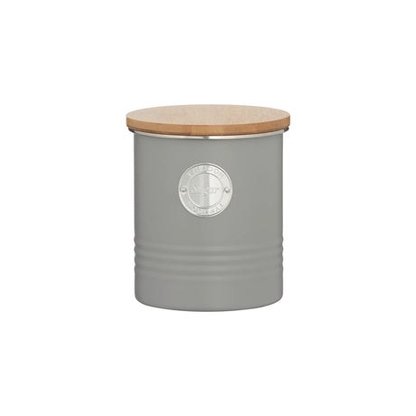 Typhoon Living Grey Sugar Storage with bamboo lid, perfect for organising your kitchen.