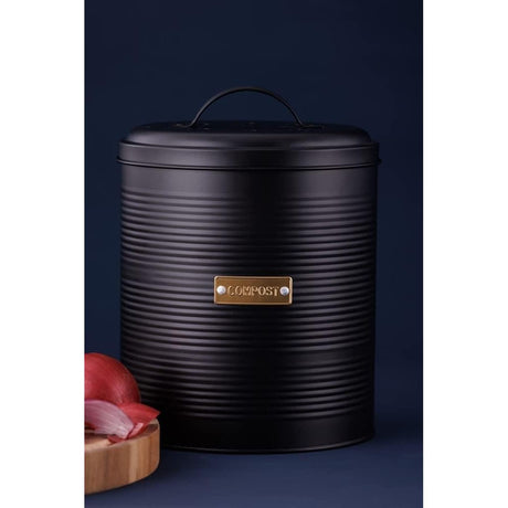 Typhoon Living Otto 2.5L Black Compost Caddy - Home Deco London