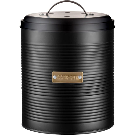Typhoon Living Otto 2.5L Black Compost Caddy - Home Deco London