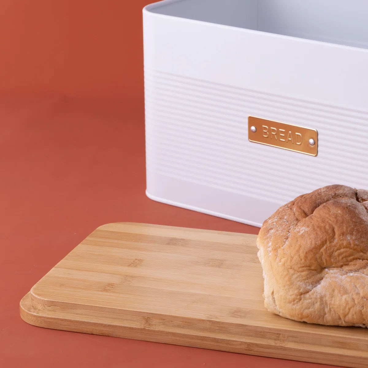 Typhoon Living Otto Square White Bread Bin - Home Deco London