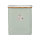 Typhoon Living Squircle Mint Cookie Storage 2.7l - stylish mint green cookie storage canister with a bamboo lid, perfect for keeping your baked goods fresh.