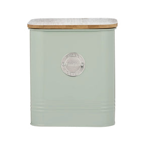 Typhoon Living Squircle Mint Cookie Storage 2.7l - stylish mint green cookie storage canister with a bamboo lid, perfect for keeping your baked goods fresh.