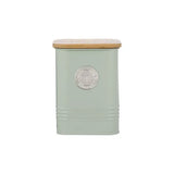 Typhoon Living Squircle Mint Airtight Coffee Storage Canister 1.3L with Bamboo Lid, perfect for keeping your coffee fresh and stylish.