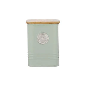 Typhoon Living Squircle Mint Airtight Coffee Storage Canister 1.3L with Bamboo Lid, perfect for keeping your coffee fresh and stylish.