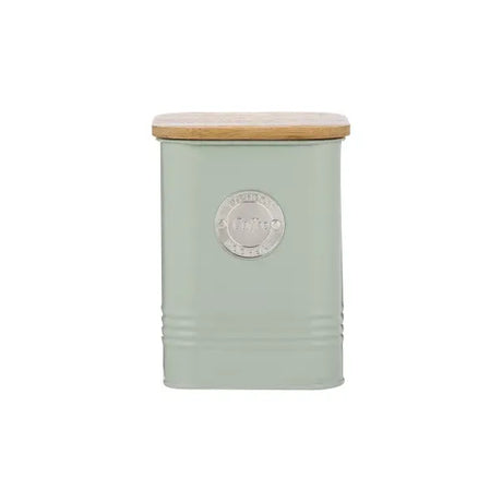 Typhoon Living Squircle Mint Airtight Coffee Storage Canister 1.3L with Bamboo Lid, perfect for keeping your coffee fresh and stylish.