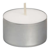 Pack of 50 unscented tealight candles, designed for long-lasting ambiance up to 8 hours.
