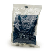 Pack of 50 unscented tealight candles for dining and living, providing soft and welcoming glow.