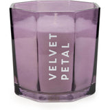Velvet Petal Scented Large Candle Purple Glass Holder - Home Deco London