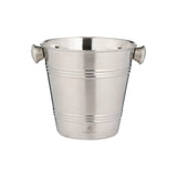 Viners 1 Litre Ice Bucket Stylish Brushed Silver with Handles - Home Deco London