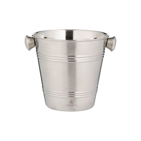Viners 1 Litre Ice Bucket Stylish Brushed Silver with Handles - Home Deco London