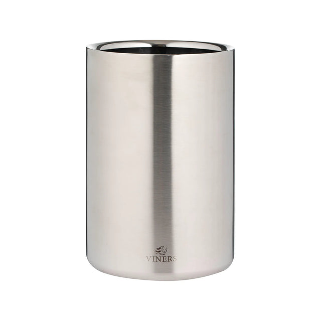 Viners 1.3L Double Wall Wine Cooler Brushed Silver - Home Deco London
