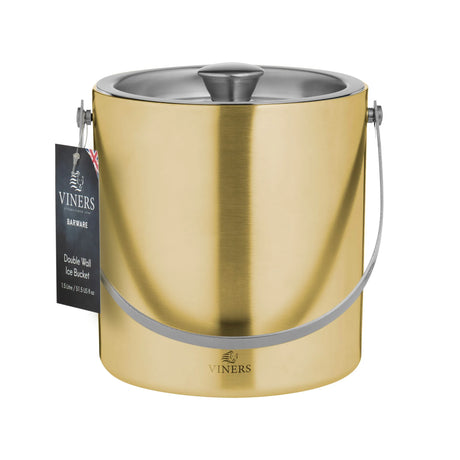 Viners 1.5L Gold Ice Bucket Double Wall - Home Deco London