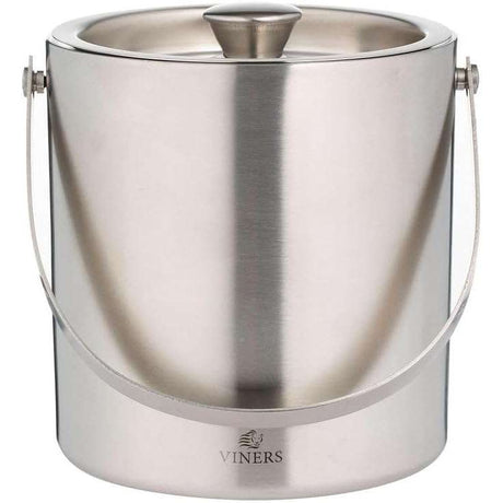Viners Double Wall Ice Bucket, 1.5L Stainless Steel - Home Deco London