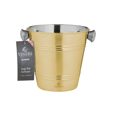 Viners Gold Ice Bucket 1 Litre Stainless Steel - Home Deco London