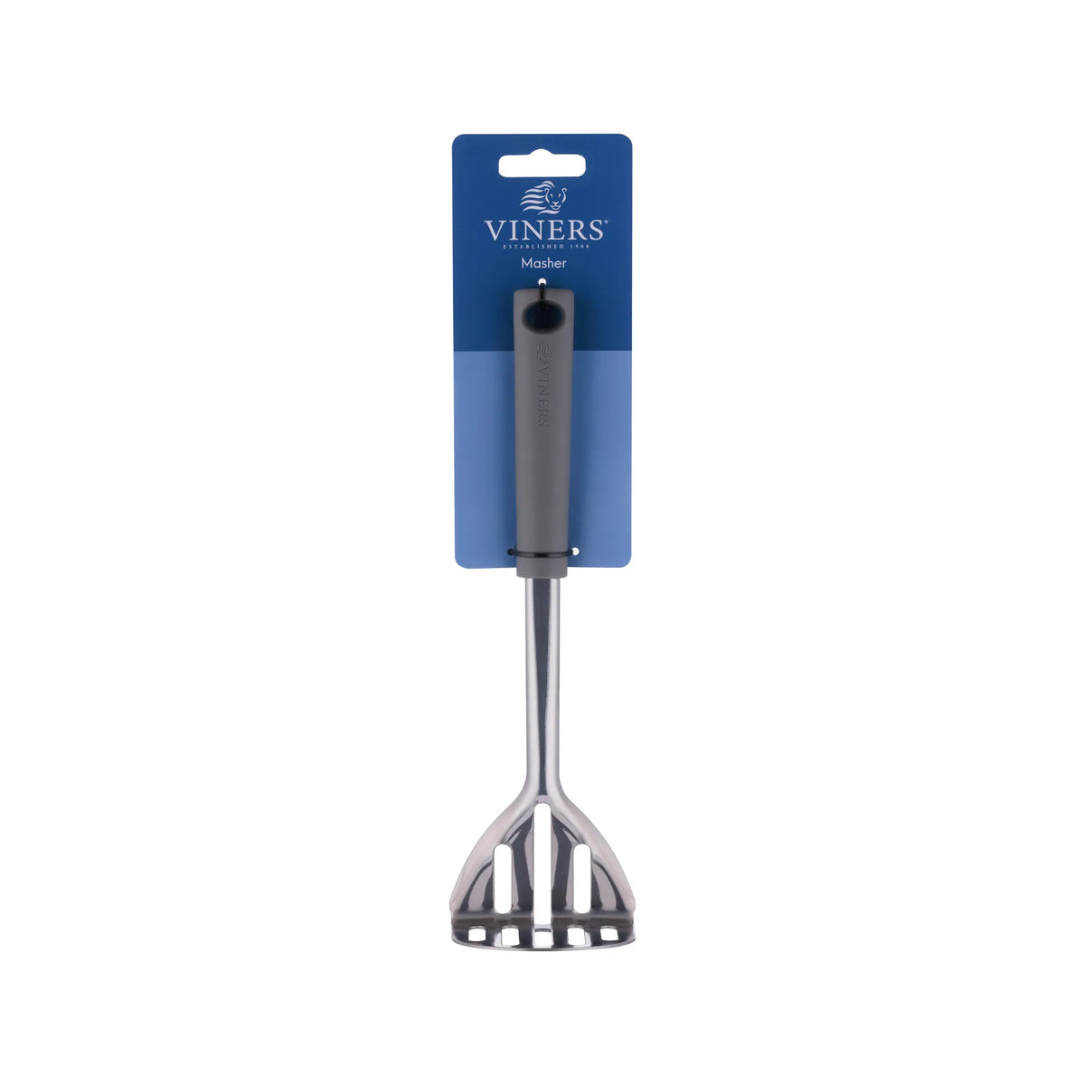 Viners Stainless Steel Masher with Soft-Touch Grip - Home Deco London