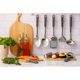 Viners Stainless Steel Slotted Spoon With Soft Grip Handle - Home Deco London