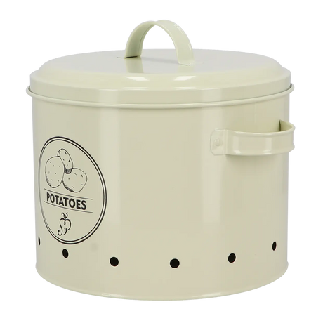 Esschert Design Vintage Potato Storage Tin Cream - Home Deco London