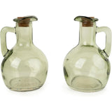 Vintage-Style Oil and Vinegar Dispenser Set - 2 Green - Home Deco London