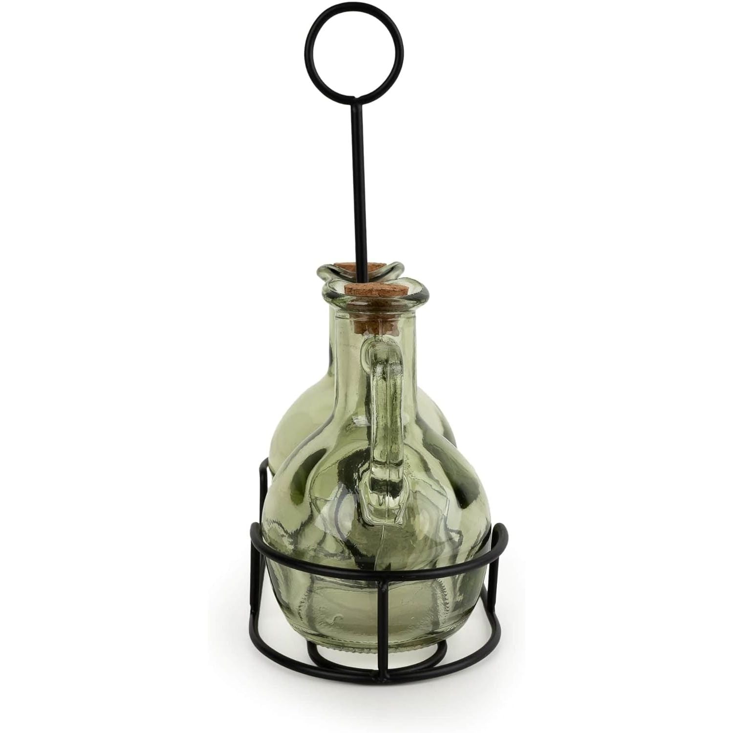 Vintage-Style Oil and Vinegar Dispenser Set - 2 Green - Home Deco London
