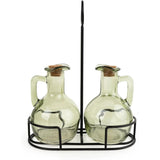 Vintage-Style Oil and Vinegar Dispenser Set - 2 Green - Home Deco London