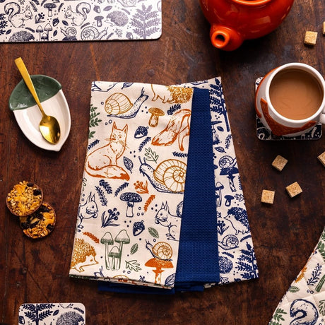 Price & Kensington Woodland Set of 3 Tea Towels - Home Deco London