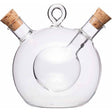 World of Flavours 2-in-1 Round Olive Oil Dispenser and Vinegar Bottle featuring its elegant design and clever bottle-in-a-bottle concept, perfect for adding a rustic chic touch to any table.