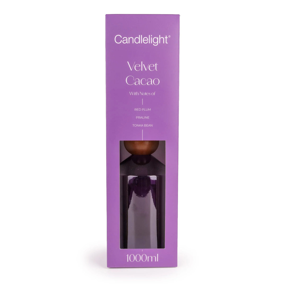Glass Reed Diffuser Geometric 1000ml - Velvet Cacao