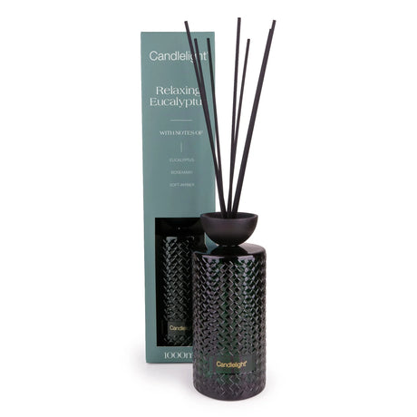 Embossed Bottle 1000ml Relaxing Eucalyptus Reed Diffuser