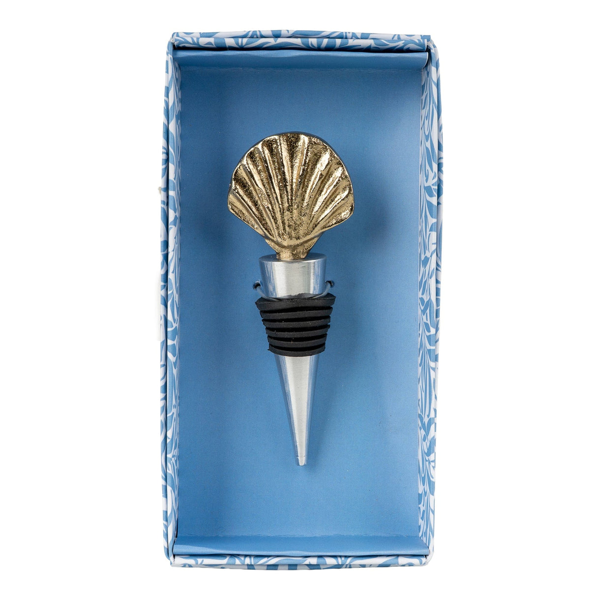 Jeff Banks Bottle Stopper - Elegant Shell Design in Gold - Home Deco London