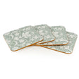 Jeff Banks Set of 4 Coasters - Jacquard Sage Green - Home Deco London