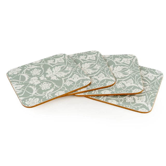 Jeff Banks Set of 4 Coasters - Jacquard Sage Green - Home Deco London