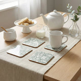 Jeff Banks Set of 4 Coasters - Jacquard Sage Green - Home Deco London