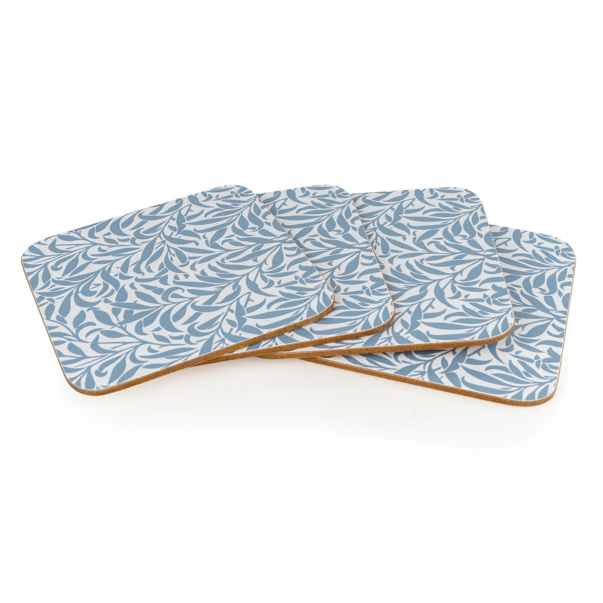 Jeff Banks Leafy Trellis Design Blue Coaster Set of 4 - Home Deco London