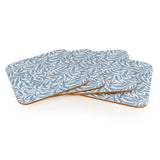 Jeff Banks Leafy Trellis Design Blue Coaster Set of 4 - Home Deco London