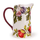 Ceramic Pitcher Large Jug Fig & Pomegranate