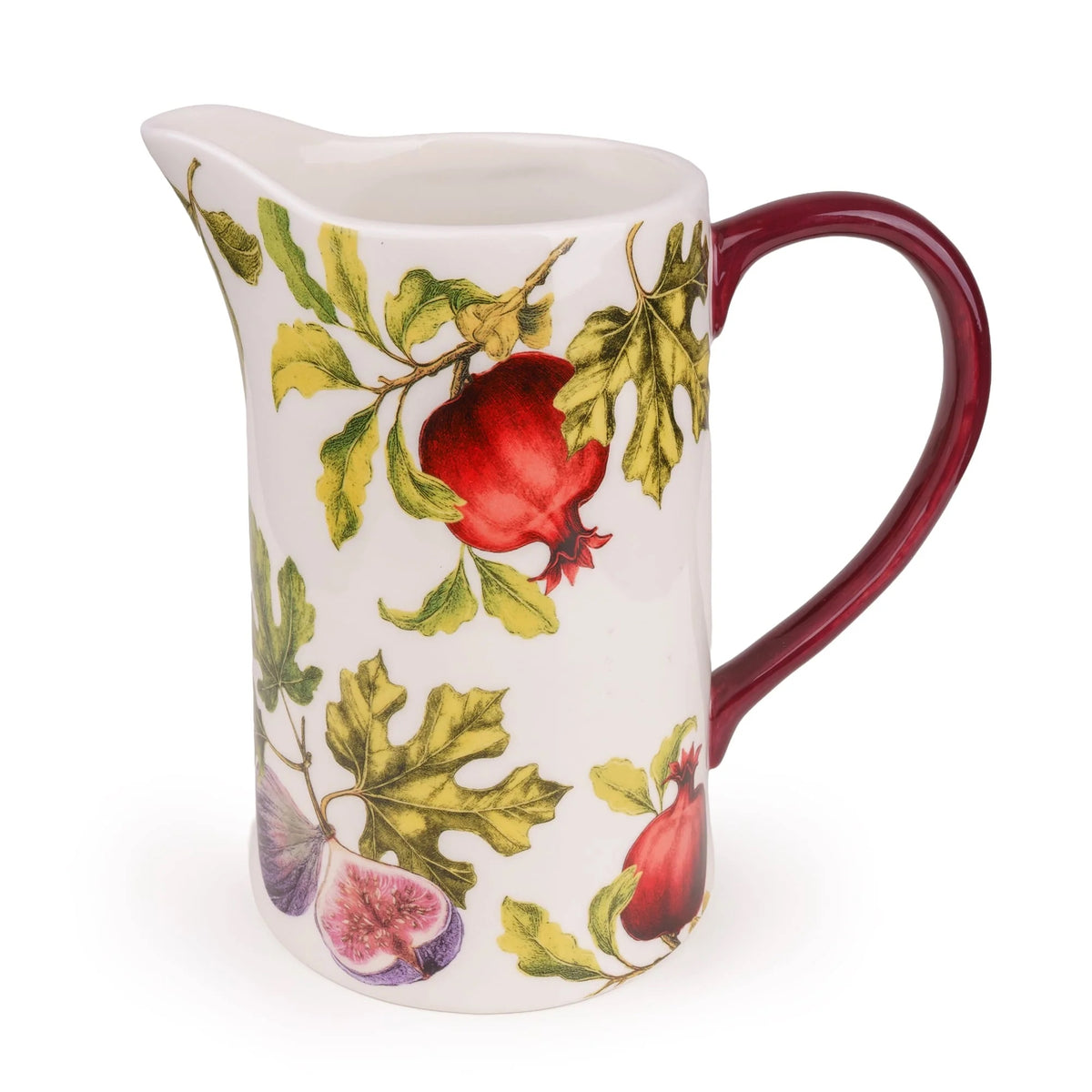 Ceramic Pitcher Large Jug Fig & Pomegranate