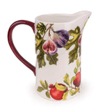 Ceramic Pitcher Large Jug Fig & Pomegranate