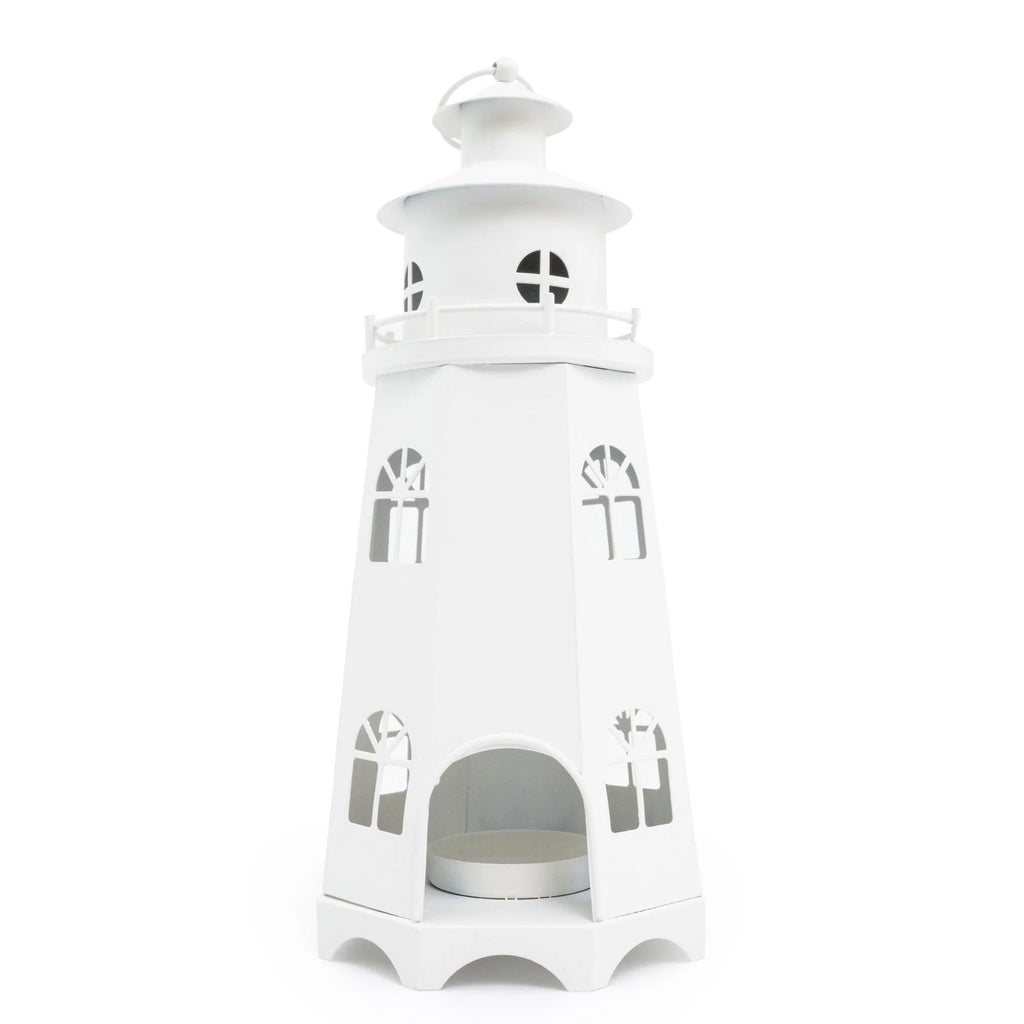 This Metal Cream Lighthouse Lantern
