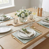 Jeff Banks Set of 4 Placemats - Jacquard Sage Green - Home Deco London